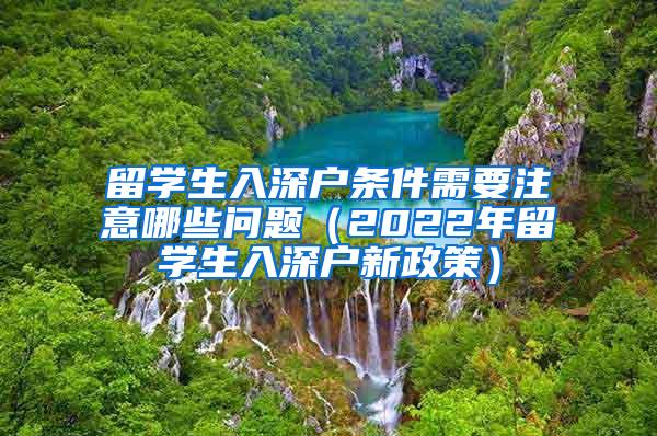 留学生入深户条件需要注意哪些问题（2022年留学生入深户新政策）