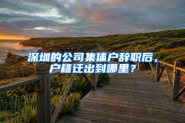 深圳的公司集体户辞职后，户籍迁出到哪里？