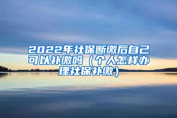 2022年社保断缴后自己可以补缴吗（个人怎样办理社保补缴）