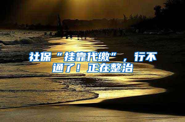 社保“挂靠代缴”，行不通了！正在整治