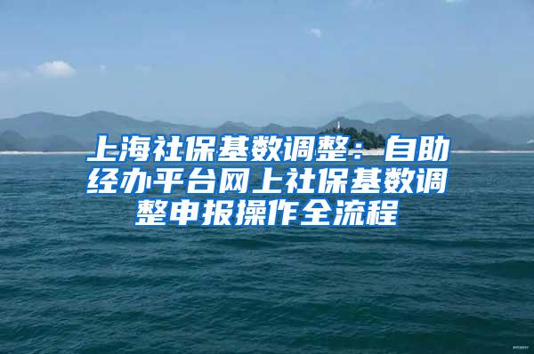 上海社保基数调整：自助经办平台网上社保基数调整申报操作全流程