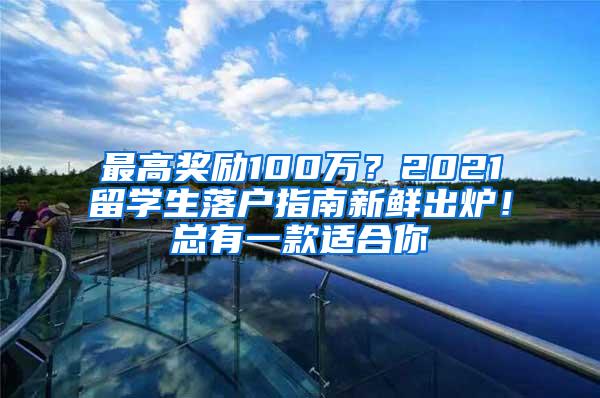 最高奖励100万？2021留学生落户指南新鲜出炉！总有一款适合你