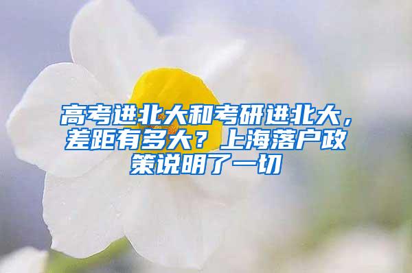 高考进北大和考研进北大，差距有多大？上海落户政策说明了一切