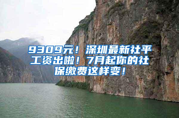 9309元！深圳最新社平工资出啦！7月起你的社保缴费这样变！