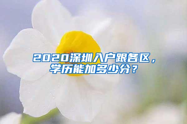 2020深圳入户跟各区，学历能加多少分？