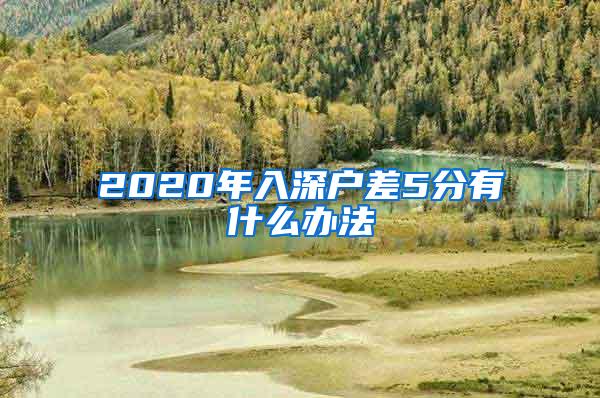 2020年入深户差5分有什么办法