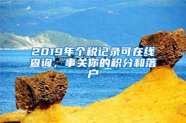 2019年个税记录可在线查询，事关你的积分和落户