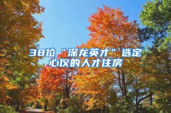 38位“深龙英才”选定心仪的人才住房