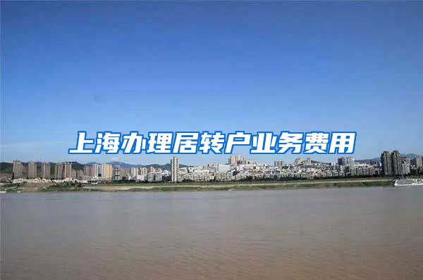 上海办理居转户业务费用