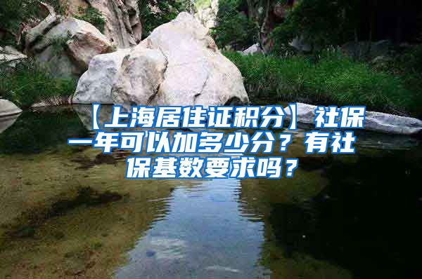 【上海居住证积分】社保一年可以加多少分？有社保基数要求吗？