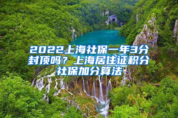 2022上海社保一年3分封顶吗？上海居住证积分社保加分算法