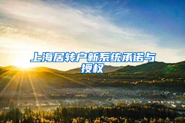 上海居转户新系统承诺与授权