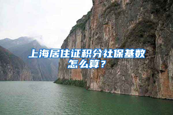 上海居住证积分社保基数怎么算？
