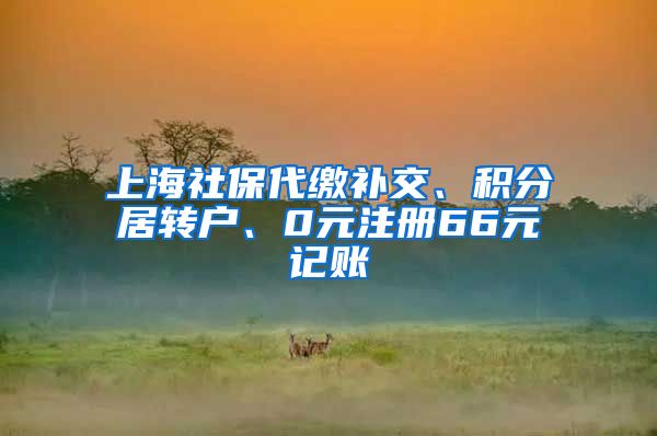 上海社保代缴补交、积分居转户、0元注册66元记账