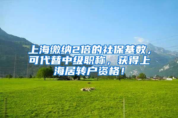 上海缴纳2倍的社保基数，可代替中级职称，获得上海居转户资格！