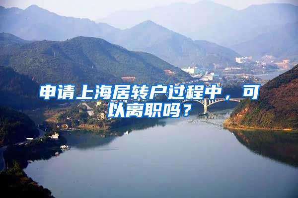 申请上海居转户过程中，可以离职吗？