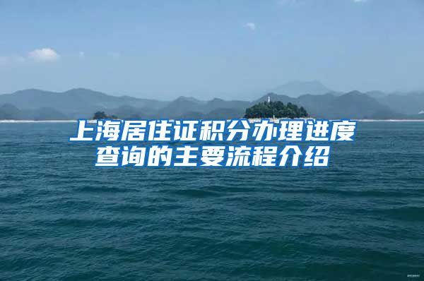 上海居住证积分办理进度查询的主要流程介绍