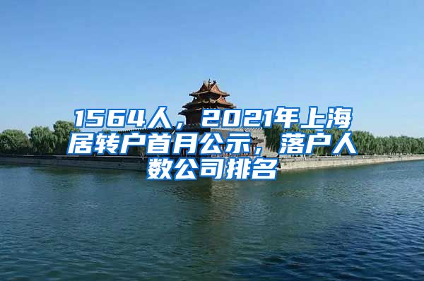 1564人，2021年上海居转户首月公示，落户人数公司排名