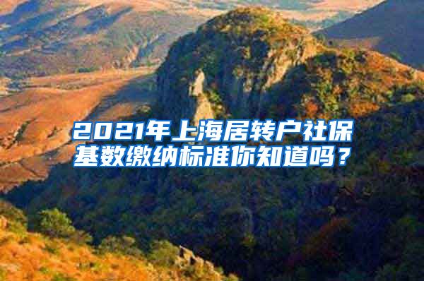 2021年上海居转户社保基数缴纳标准你知道吗？