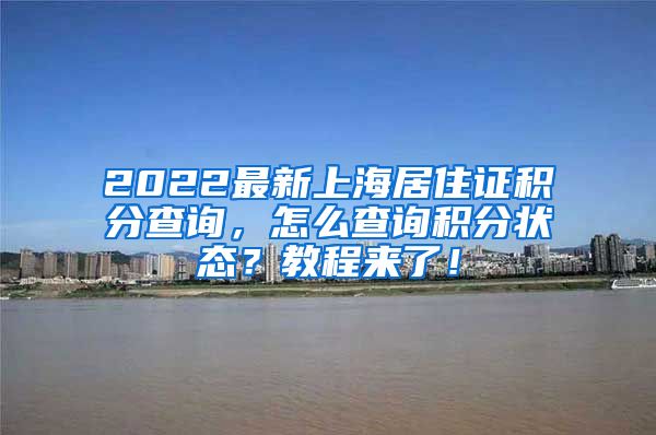 2022最新上海居住证积分查询，怎么查询积分状态？教程来了！