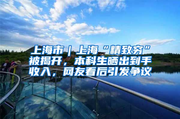 上海市｜上海“精致穷”被揭开，本科生晒出到手收入，网友看后引发争议