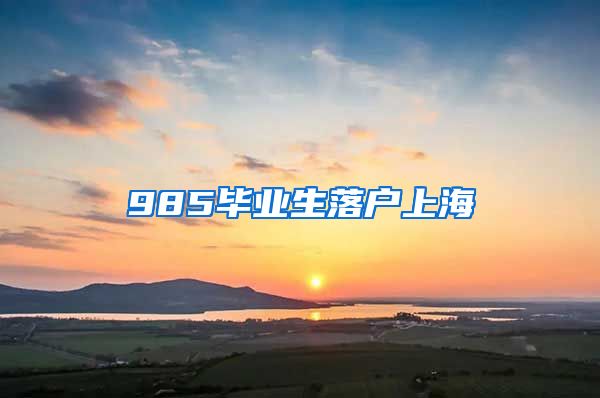 985毕业生落户上海