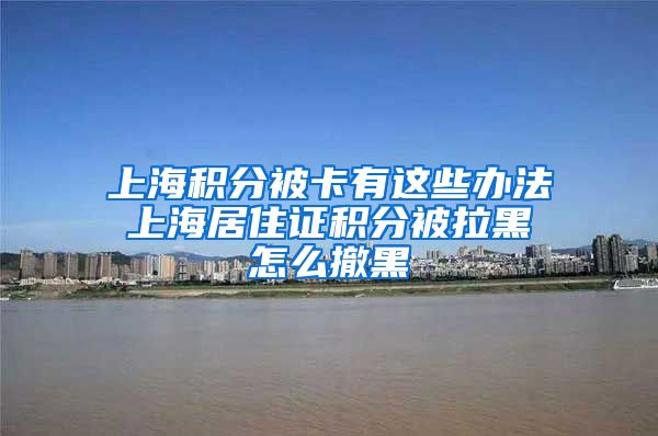 上海积分被卡有这些办法 上海居住证积分被拉黑 怎么撤黑