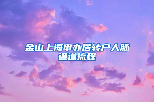 金山上海申办居转户人脉通道流程