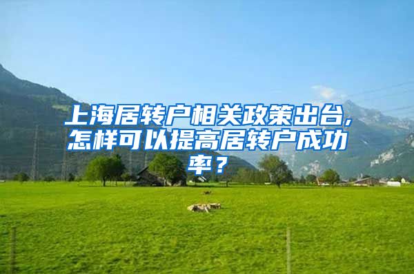 上海居转户相关政策出台,怎样可以提高居转户成功率？
