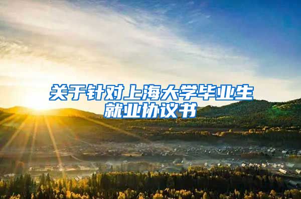 关于针对上海大学毕业生就业协议书