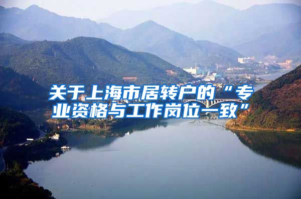 关于上海市居转户的“专业资格与工作岗位一致”