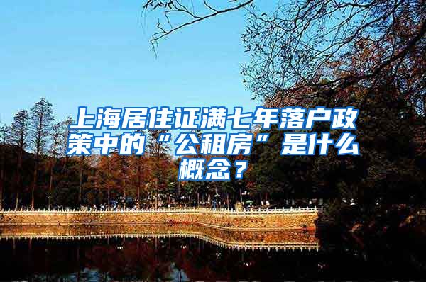 上海居住证满七年落户政策中的“公租房”是什么概念？