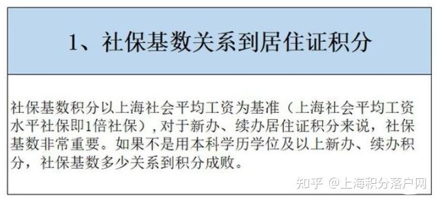 上海居住证积分社保基数申请：1倍2倍3倍分别需要缴多少钱？