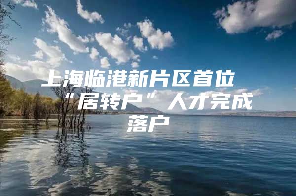 上海临港新片区首位“居转户”人才完成落户