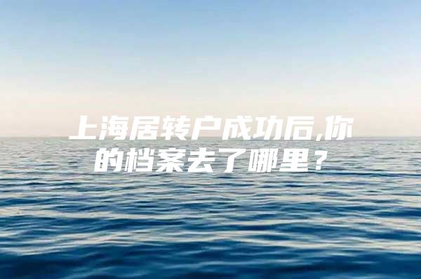 上海居转户成功后,你的档案去了哪里？