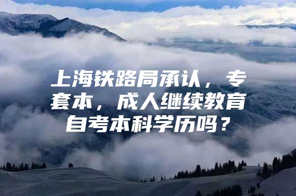 上海铁路局承认，专套本，成人继续教育自考本科学历吗？