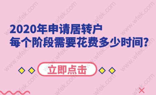 2020年申请居转户,每个阶段需要花费多少时间？