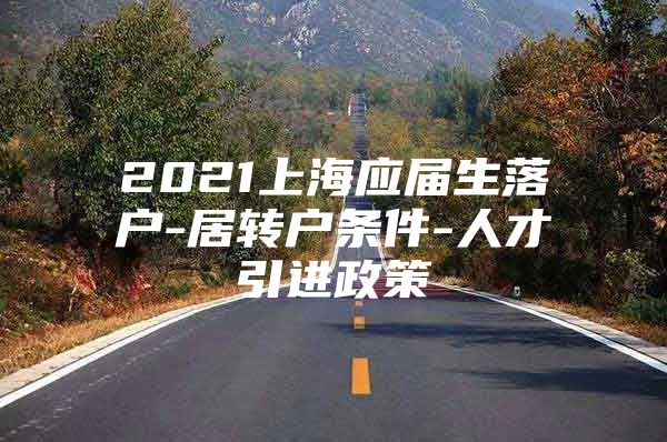 2021上海应届生落户-居转户条件-人才引进政策