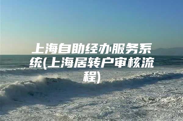 上海自助经办服务系统(上海居转户审核流程)