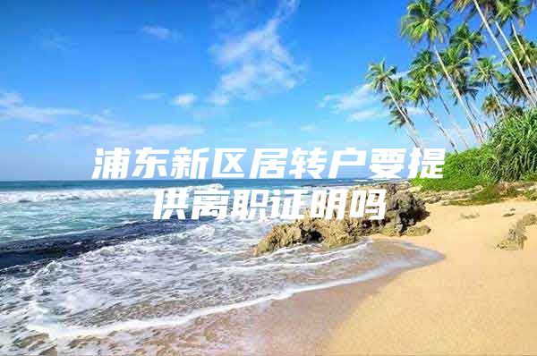 浦东新区居转户要提供离职证明吗