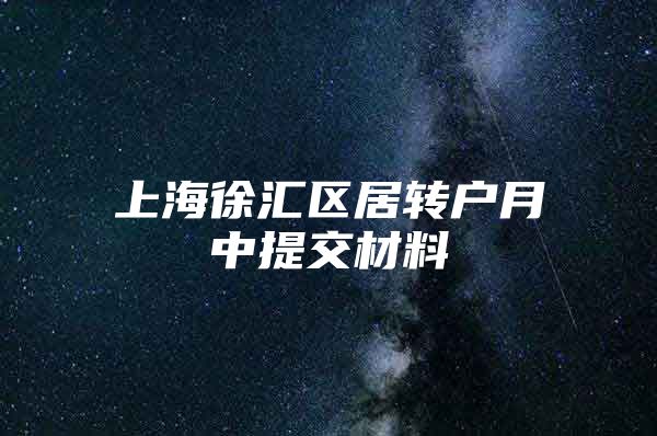 上海徐汇区居转户月中提交材料