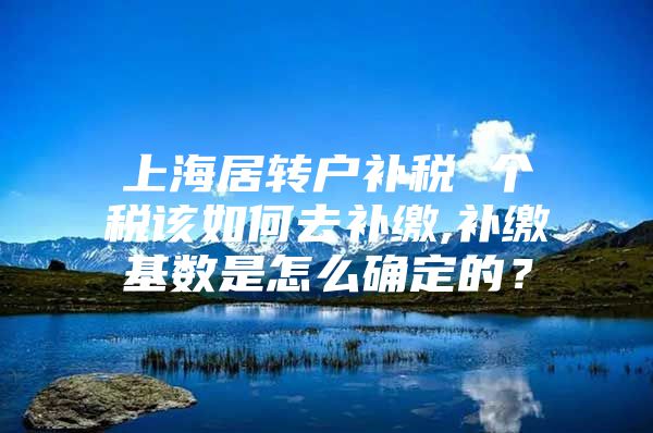 上海居转户补税 个税该如何去补缴,补缴基数是怎么确定的？