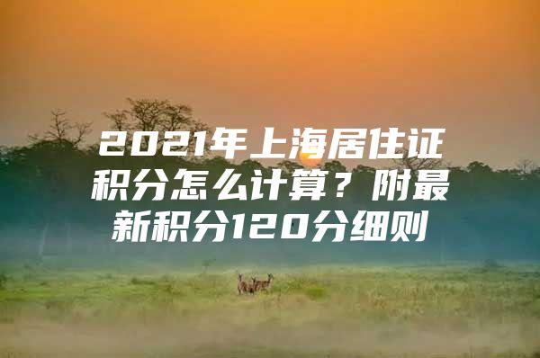 2021年上海居住证积分怎么计算？附最新积分120分细则