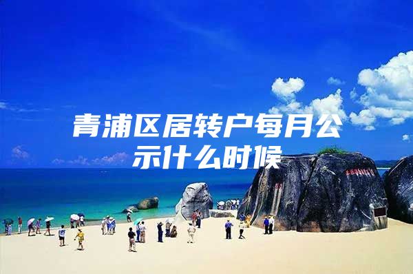 青浦区居转户每月公示什么时候