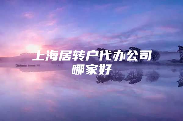 上海居转户代办公司哪家好