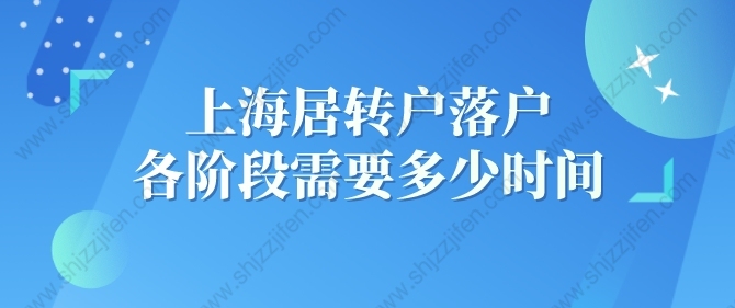 2022年上海居转户落户各阶段到底需要多少时间？