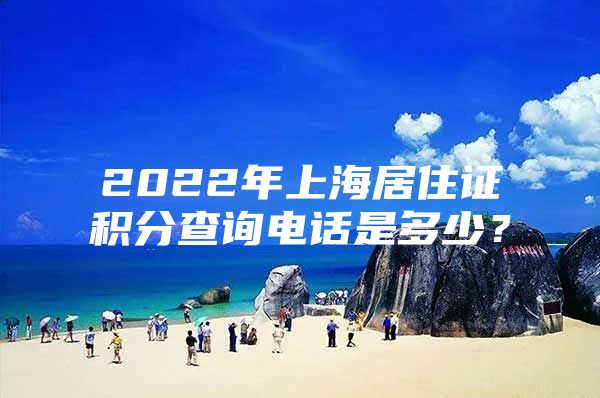 2022年上海居住证积分查询电话是多少？