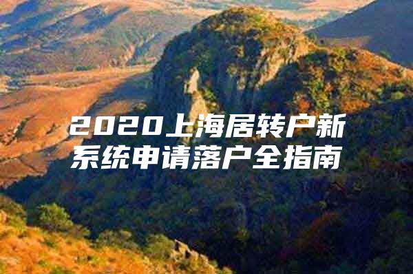 2020上海居转户新系统申请落户全指南