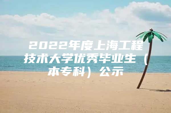 2022年度上海工程技术大学优秀毕业生（本专科）公示