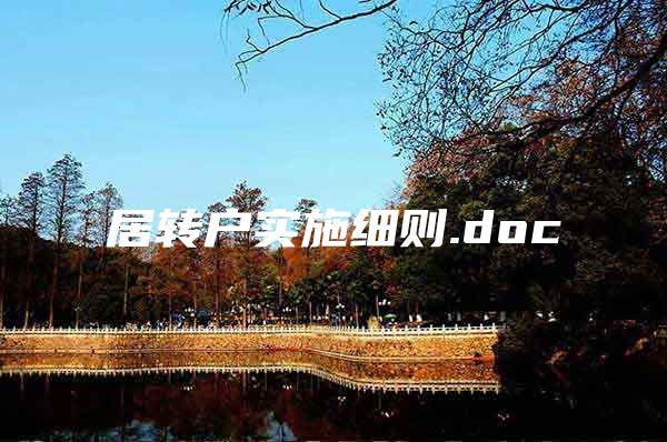 居转户实施细则.doc